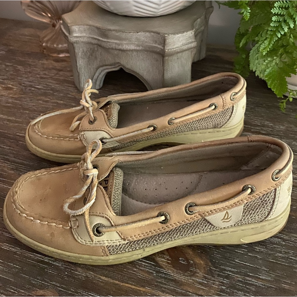 Sperry Women’s 7.5 Angelfish‎ Top-Sider Boat Shoes Slip Ons Loafers Leather